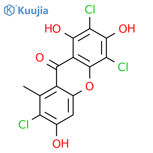 2,4,7-Trichloro-1,3,6-trihydroxy-8-methylxanthone structure