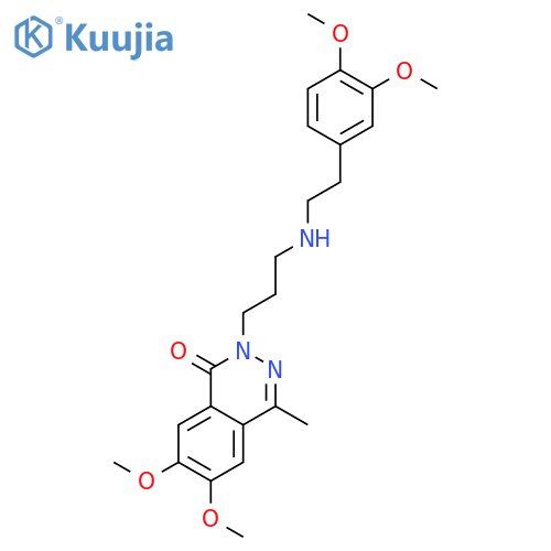 1(2H)-Phthalazinone,2-[3-[[2-(3,4-dimethoxyphenyl)ethyl]amino]propyl]-6,7-dimethoxy-4-methyl- structure