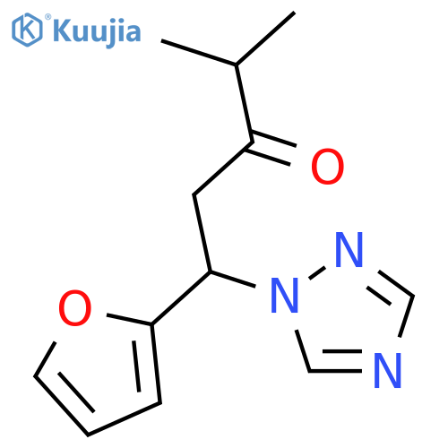 3-Pentanone, 1-(2-furanyl)-4-methyl-1-(1H-1,2,4-triazol-1-yl)- structure
