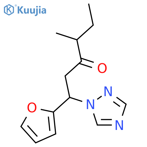3-Hexanone, 1-(2-furanyl)-4-methyl-1-(1H-1,2,4-triazol-1-yl)- structure