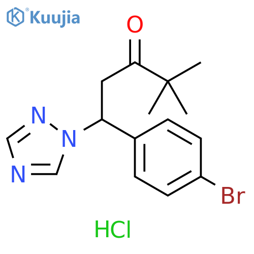 3-Pentanone, 1-(4-bromophenyl)-4,4-dimethyl-1-(1H-1,2,4-triazol-1-yl)-,hydrochloride structure