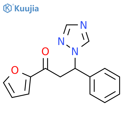 1-Propanone, 1-(2-furanyl)-3-phenyl-3-(1H-1,2,4-triazol-1-yl)- structure