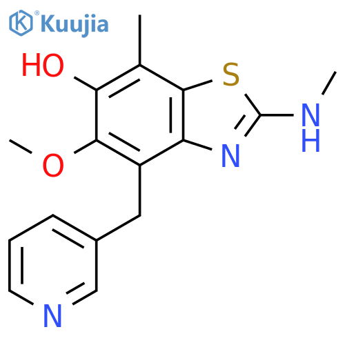 6-Benzothiazolol,5-methoxy-7-methyl-2-(methylamino)-4-(3-pyridinylmethyl)- structure