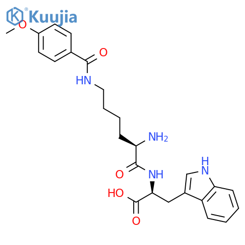 L-Tryptophan, N6-(4-methoxybenzoyl)-D-lysyl- structure