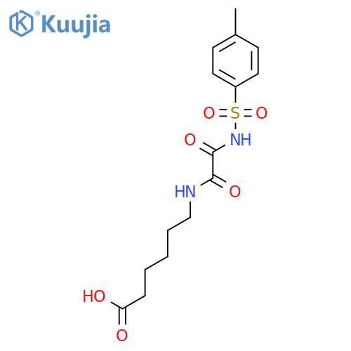 Hexanoic acid, 6-[[[[(4-methylphenyl)sulfonyl]amino]oxoacetyl]amino]- structure