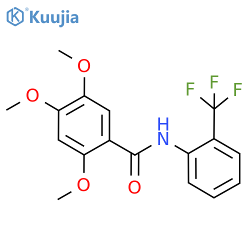 2,4,5-trimethoxy-N-[2-(trifluoromethyl)phenyl]benzamide structure