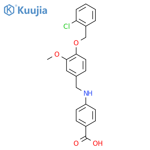 4-({4-[(2-Chlorobenzyl)oxy]-3-methoxybenzyl}amino)benzoic acid structure