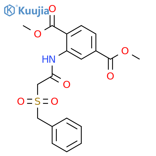 dimethyl 2-{[(benzylsulfonyl)acetyl]amino}benzene-1,4-dicarboxylate structure