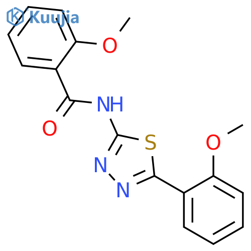 2-Methoxy-N-(5-(2-methoxyphenyl)-1,3,4-thiadiazol-2-yl)benzamide structure