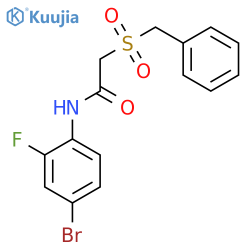 2-(benzylsulfonyl)-N-(4-bromo-2-fluorophenyl)acetamide structure
