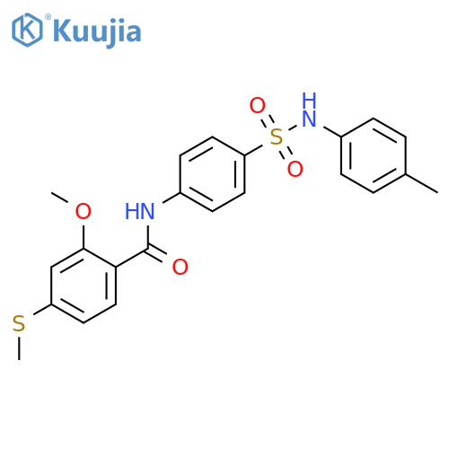 2-Methoxy-4-methylsulfanyl-N-(4-p-tolylsulfamoyl-phenyl)-benzamide structure