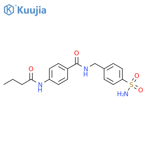 4-(butanoylamino)-N-(4-sulfamoylbenzyl)benzamide structure