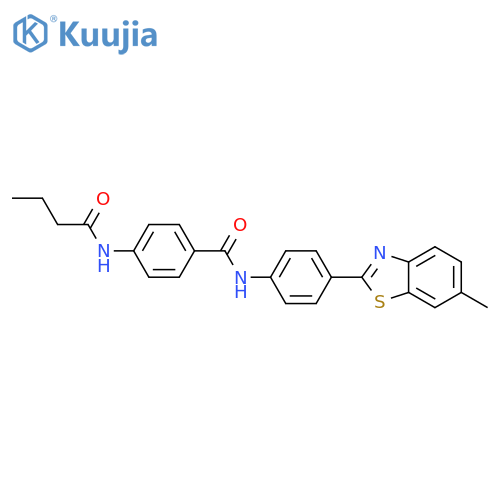 4-(butanoylamino)-N-[4-(6-methyl-1,3-benzothiazol-2-yl)phenyl]benzamide structure