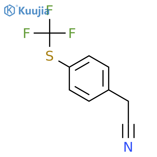 2-{4-(trifluoromethyl)sulfanylphenyl}acetonitrile structure