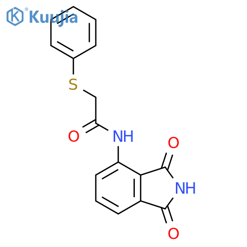 N-(1,3-dioxo-2,3-dihydro-1H-isoindol-4-yl)-2-(phenylsulfanyl)acetamide structure