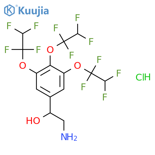 2-amino-1-[3,4,5-tris(1,1,2,2-tetrafluoroethoxy)phenyl]ethanol hydrochloride structure