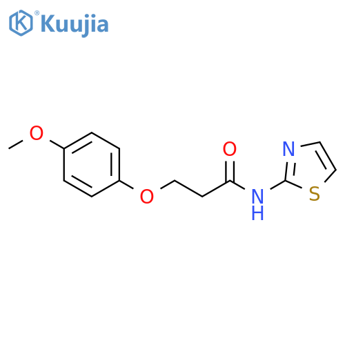 3-(4-methoxyphenoxy)-N-(1,3-thiazol-2-yl)propanamide structure