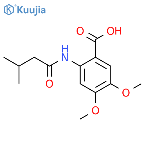 4,5-Dimethoxy-2-(3-methylbutanamido)benzoic Acid structure