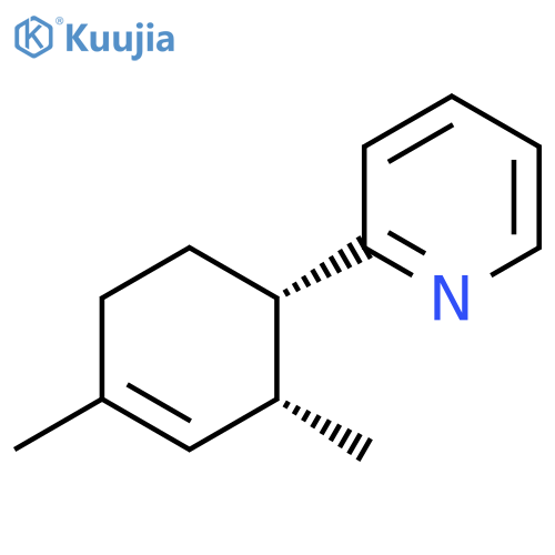 Pyridine, 2-[(1S,2R)-2,4-dimethyl-3-cyclohexen-1-yl]- structure
