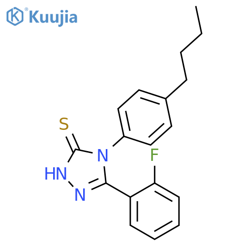 4-(4-Butyl-phenyl)-5-(2-fluoro-phenyl)-2,4-dihydro-[1,2,4]triazole-3-thione structure