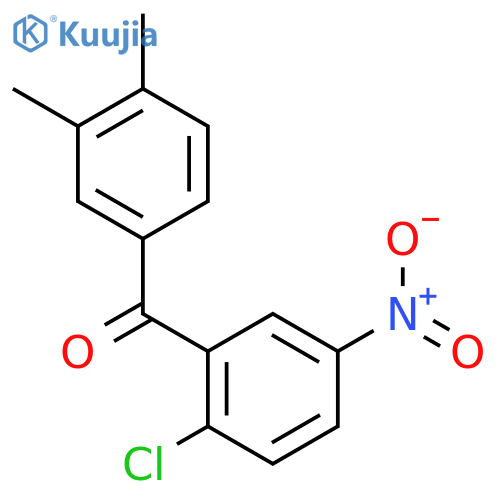 (2-Chloro-5-nitrophenyl)(3,4-dimethylphenyl)methanone structure