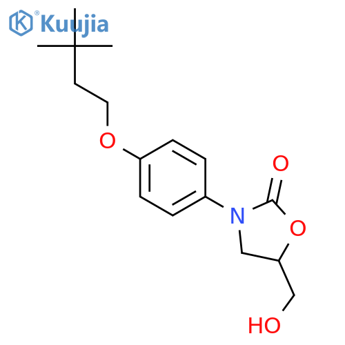 2-Oxazolidinone, 3-[4-(3,3-dimethylbutoxy)phenyl]-5-(hydroxymethyl)- structure