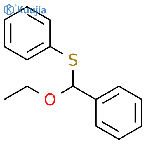 Benzene, [(ethoxyphenylmethyl)thio]- structure