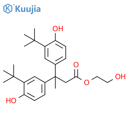 2-Hydroxyethyl 3-(1,1-Dimethylethyl)-b-3-(1,1-dimethylethyl)-4-hydroxyphenyl-4-hydroxy-b-methylbenzenepropanoate structure