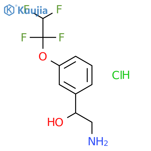 2-amino-1-[3-(1,1,2,2-tetrafluoroethoxy)phenyl]ethanol hydrochloride structure