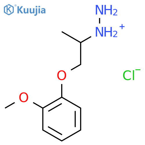 [1-(2-methoxyphenoxy)propan-2-yl]hydrazinium chloride structure
