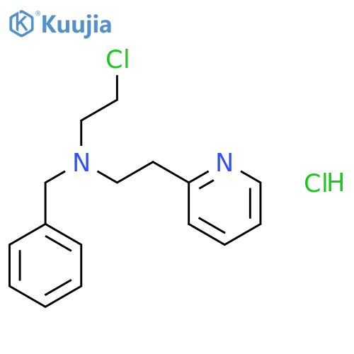 N-benzyl-2-chloro-N-(2-pyridin-2-ylethyl)ethanamine hydrochloride structure