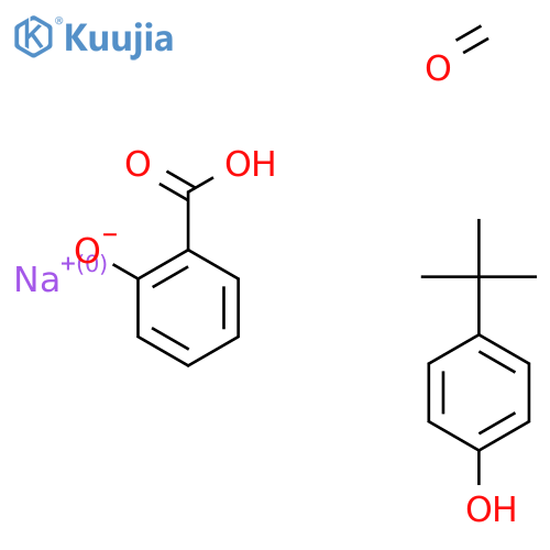 Benzoic acid, 2-hydroxy-, polymer with 4-(1,1-dimethylethyl)phenol and formaldehyde, sodium salt structure