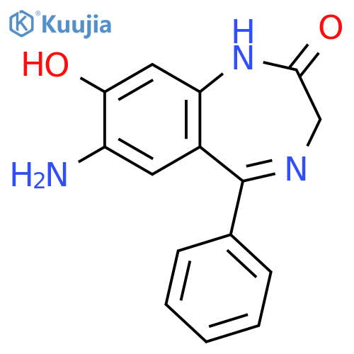 7-amino-8-hydroxy-5-phenyl-1,3-dihydro-benzo[e][1,4]diazepin-2-one structure