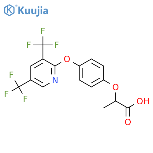 PROPANOIC ACID, 2-[4-[[3,5-BIS(TRIFLUOROMETHYL)-2-PYRIDINYL]OXY]PHENOXY]- structure