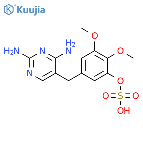 Phenol, 5-[(2,4-diamino-5-pyrimidinyl)methyl]-2,3-dimethoxy-, hydrogensulfate (ester) structure
