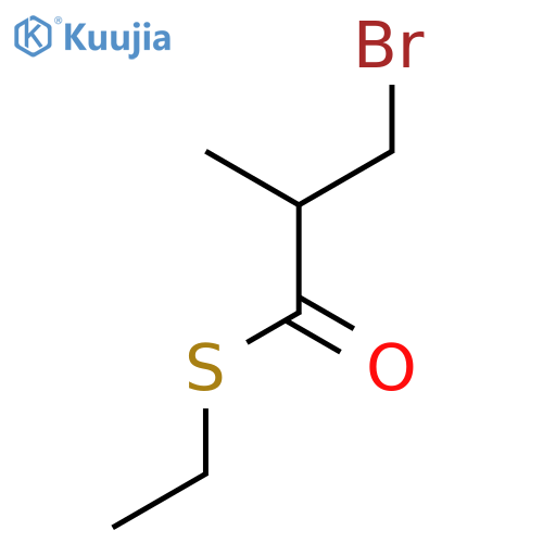 Propanethioic acid, 3-bromo-2-methyl-, S-ethyl ester structure