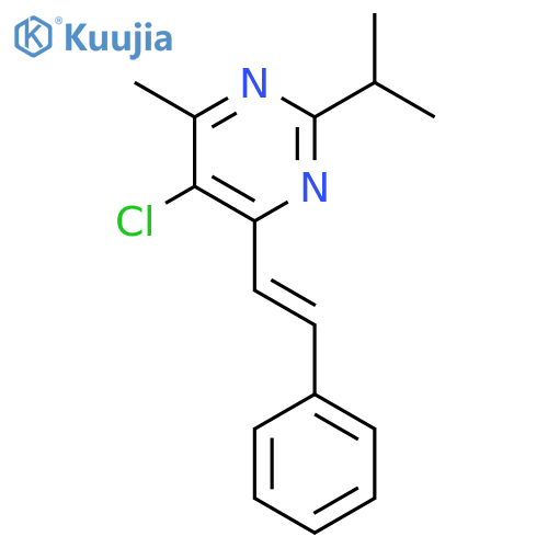 (E)-5-Chloro-2-isopropyl-4-methyl-6-styrylpyrimidine structure