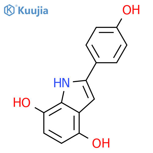 2-(4-hydroxyphenyl)-1h-indole-4,7-diol structure