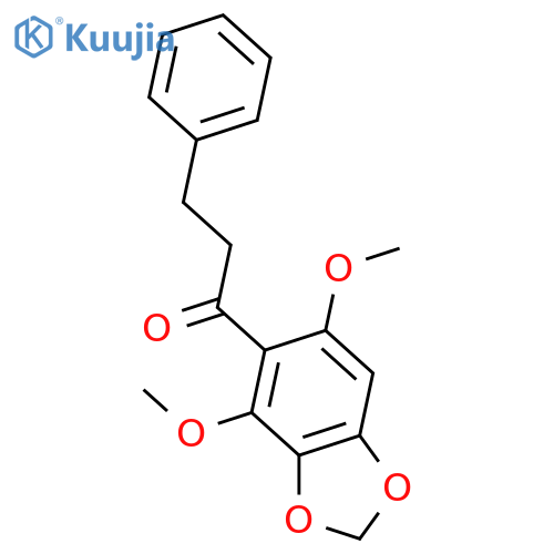 3-Phenyl-1-(2,3,4,6-tetrahydroxyphenyl)-1-propanone; 3',4'-Methylene, 2',6'-di-Me ether structure