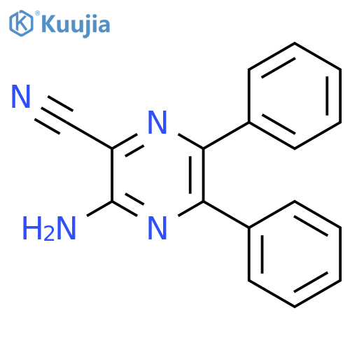 PYRAZINECARBONITRILE, 3-AMINO-5,6-DIPHENYL- structure