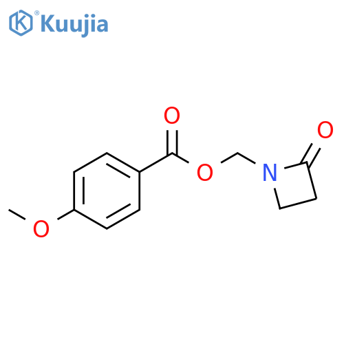 Benzoic acid, 4-methoxy-, (2-oxo-1-azetidinyl)methyl ester structure