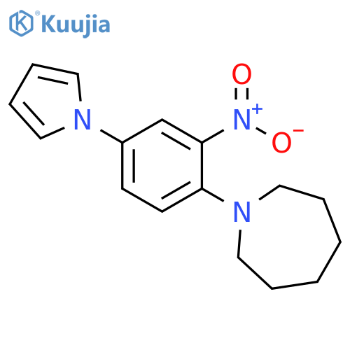 1-2-nitro-4-(1H-pyrrol-1-yl)phenylazepane structure