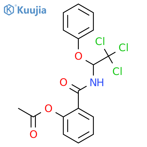 BENZAMIDE, 2-(ACETYLOXY)-N-(2,2,2-TRICHLORO-1-PHENOXYETHYL)- structure