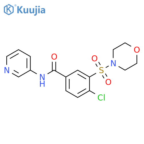 4-chloro-3-(morpholine-4-sulfonyl)-N-(pyridin-3-yl)benzamide structure