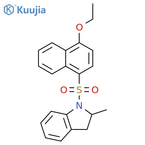 1-[(4-ethoxynaphthalen-1-yl)sulfonyl]-2-methyl-2,3-dihydro-1H-indole structure