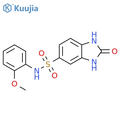 N-(2-methoxyphenyl)-2-oxo-2,3-dihydro-1H-1,3-benzodiazole-5-sulfonamide structure