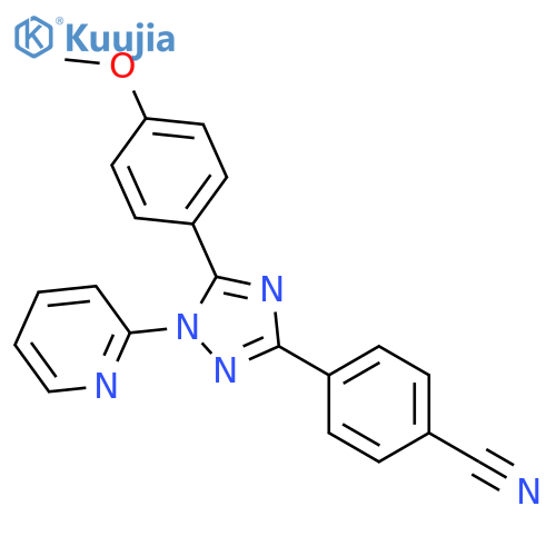 Benzonitrile,4-[5-(4-methoxyphenyl)-1-(2-pyridinyl)-1H-1,2,4-triazol-3-yl]- structure