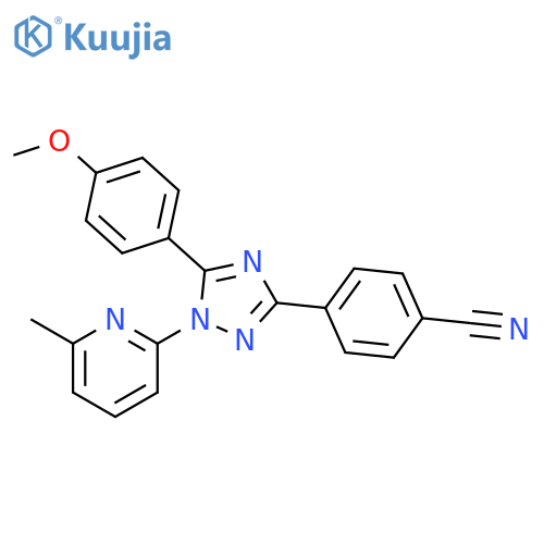 Benzonitrile,4-[5-(4-methoxyphenyl)-1-(6-methyl-2-pyridinyl)-1H-1,2,4-triazol-3-yl]- structure