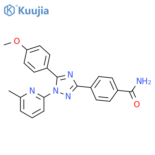 Benzamide,4-[5-(4-methoxyphenyl)-1-(6-methyl-2-pyridinyl)-1H-1,2,4-triazol-3-yl]- structure