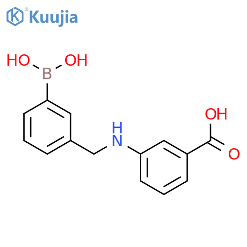 Benzoic acid, 3-[[(3-boronophenyl)methyl]amino]- structure